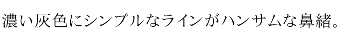 濃い灰色にシンプルなラインがハンサムな鼻緒